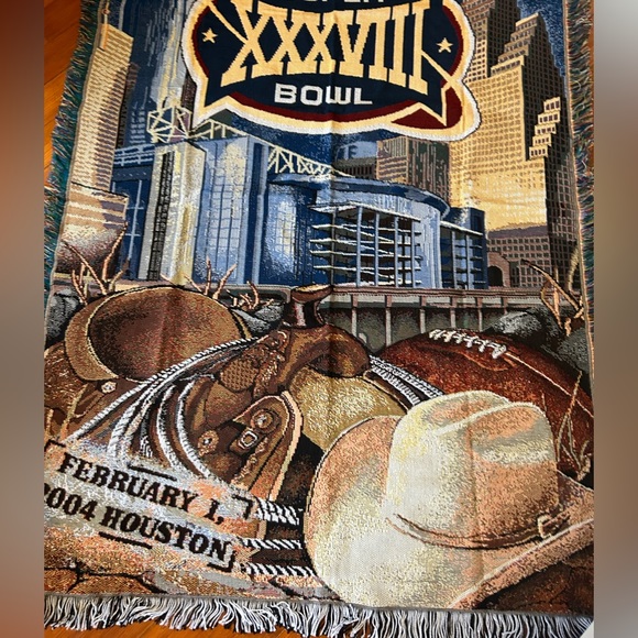 Houston Texas , Super-bowl NFL throw blanket! Amazing colors and condition! 🏈 - Picture 2 of 7